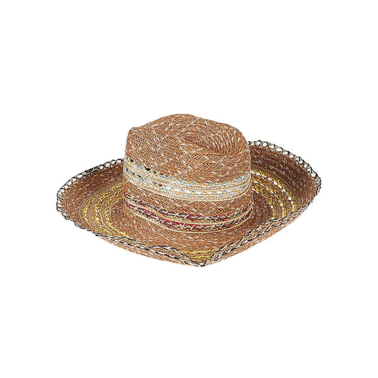 Exquisite J Raffia Fedora hat Scarves Hats & Gloves