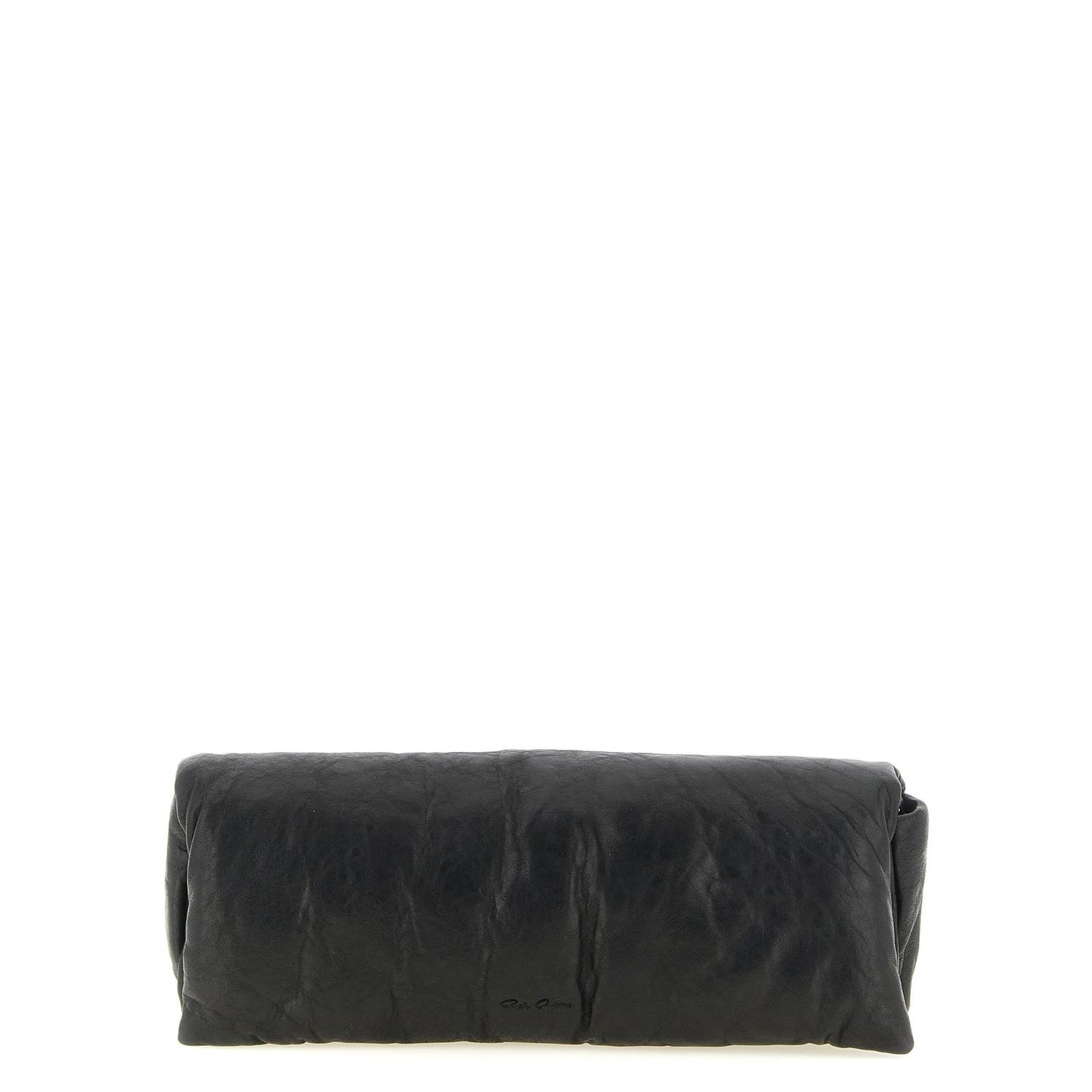 Rick Owens Black Lamb Leather Clutch Bag