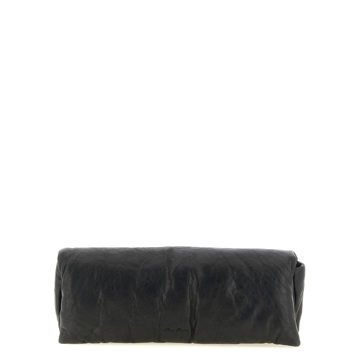Rick Owens Black Lamb Leather Clutch Bag