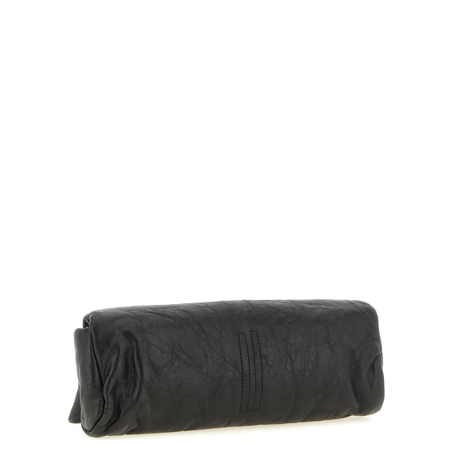 Rick Owens Black Lamb Leather Clutch Bag