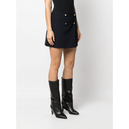 Alexander McQueen wool-cotton blend mini wrap skirt Skirts