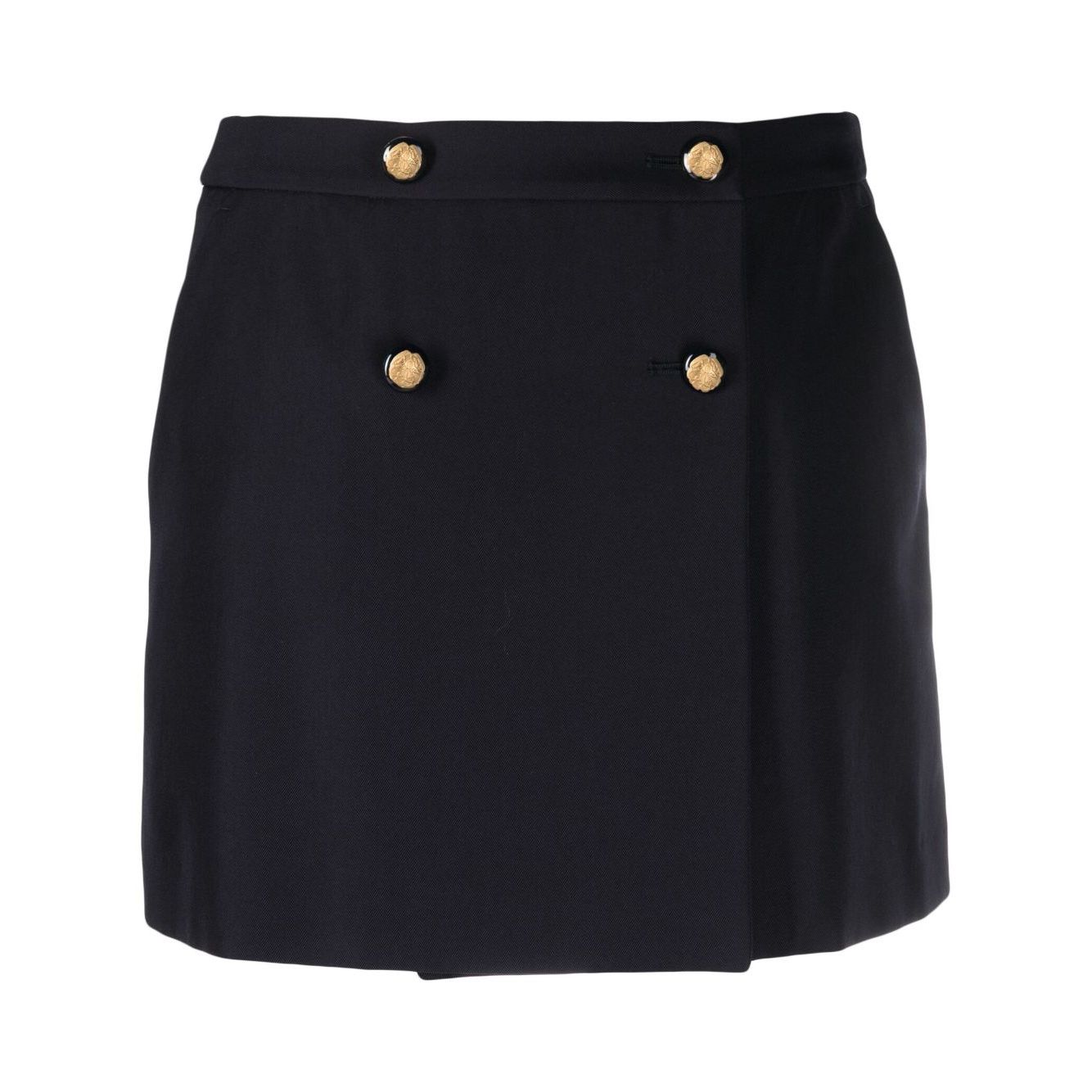 Alexander McQueen wool-cotton blend mini wrap skirt Skirts