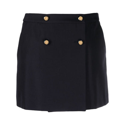 Alexander McQueen wool-cotton blend mini wrap skirt Skirts