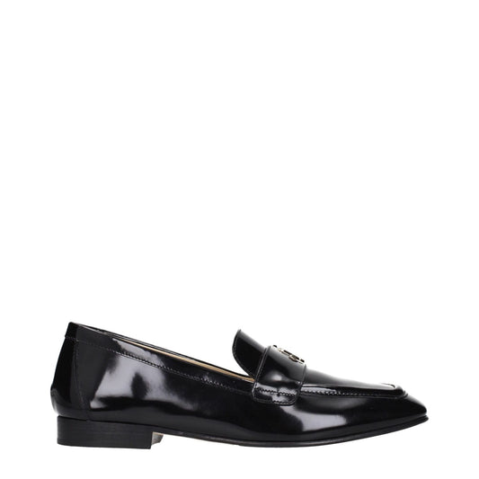 Jimmy Choo Black Leather Slip-On Loafers