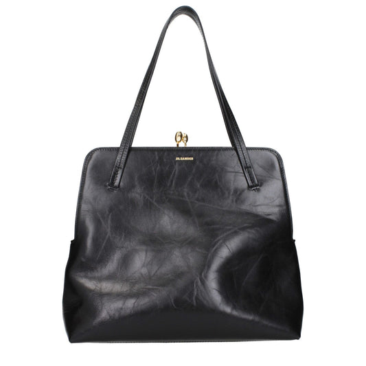Jil Sander Black Leather Shoulder Bag