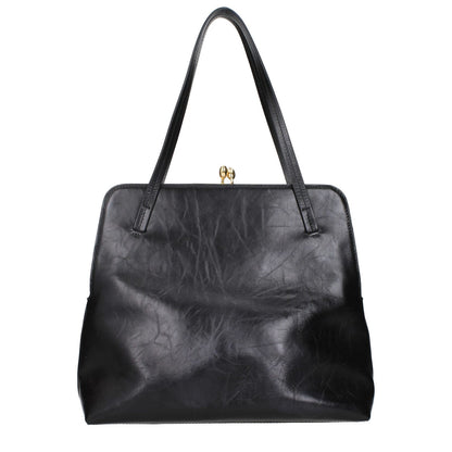Jil Sander Black Leather Shoulder Bag
