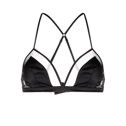 Dolce & Gabbana panelled tulle satin bra Beachwear & underwear