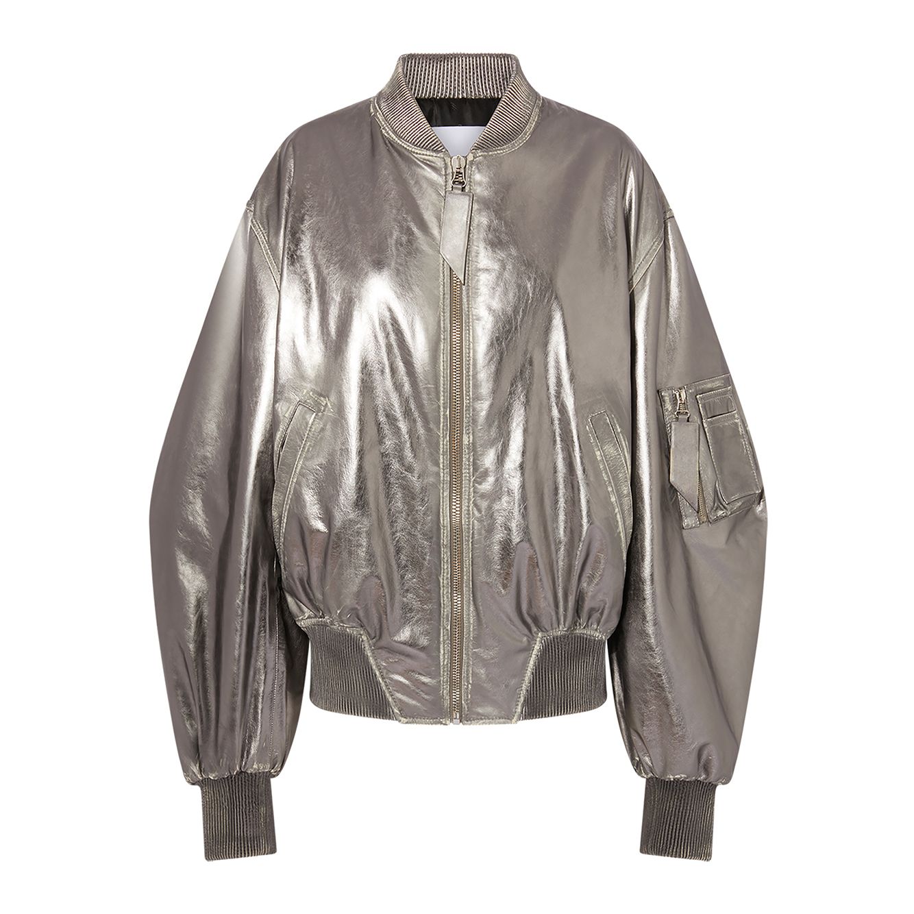 The Attico Coats Silver Jackets