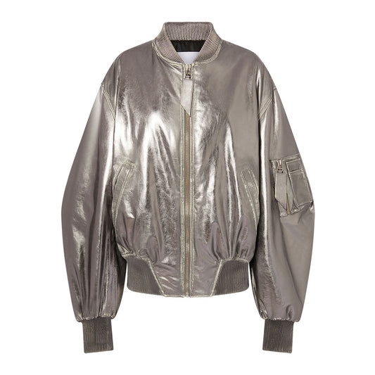 The Attico Coats Silver Jackets