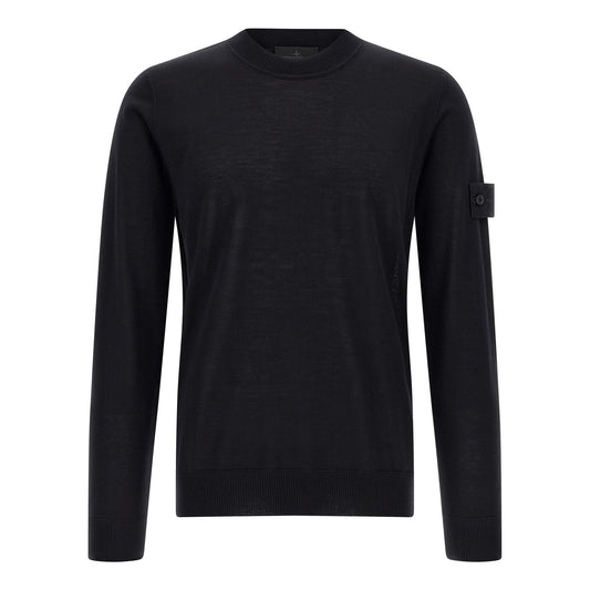Stone Island Black Virgin Wool Cardigan