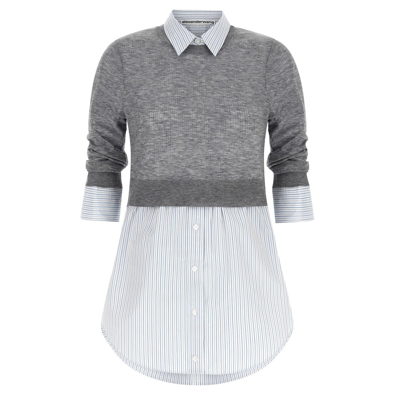 Alexander Wang Gray Wool Blouse