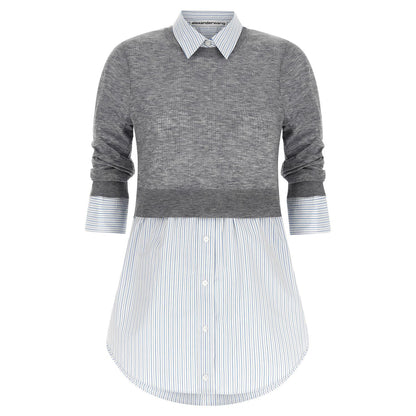 Alexander Wang Gray Wool Blouse