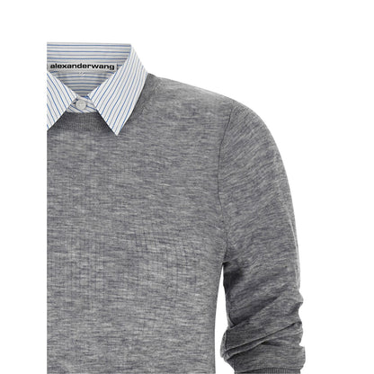 Alexander Wang Gray Wool Blouse