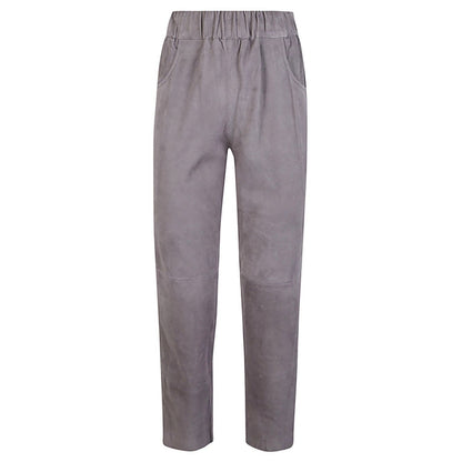 Via Masini 80 Trousers Grey Trousers