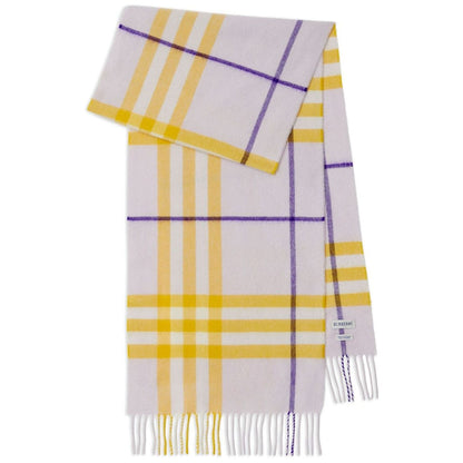 Burberry checked fringed-edge cashmere scarf