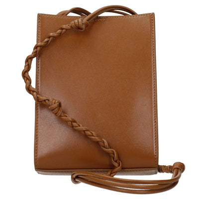 Jil Sander Brown Leather Crossbody Bag