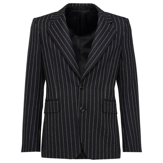 Alexander McQueen pinstriped single-breasted blazer