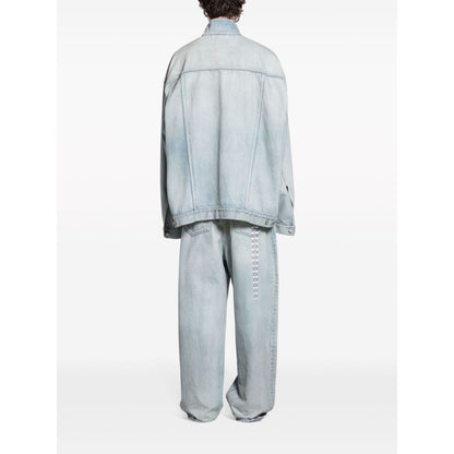 Balenciaga Denim jacket with flap pockets and drop shoulder