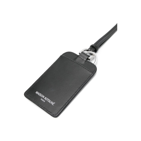 MAISON KITSUNE' Wallets Black Small Leather Goods Maison Kitsune Dark Slate Gray