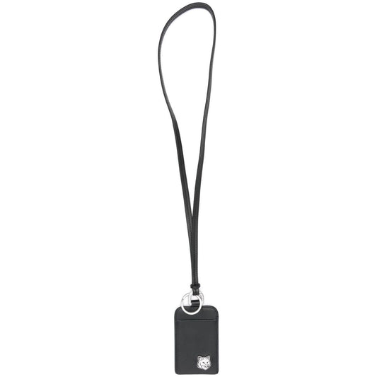 MAISON KITSUNE' Wallets Black Small Leather Goods Maison Kitsune Dark Slate Gray