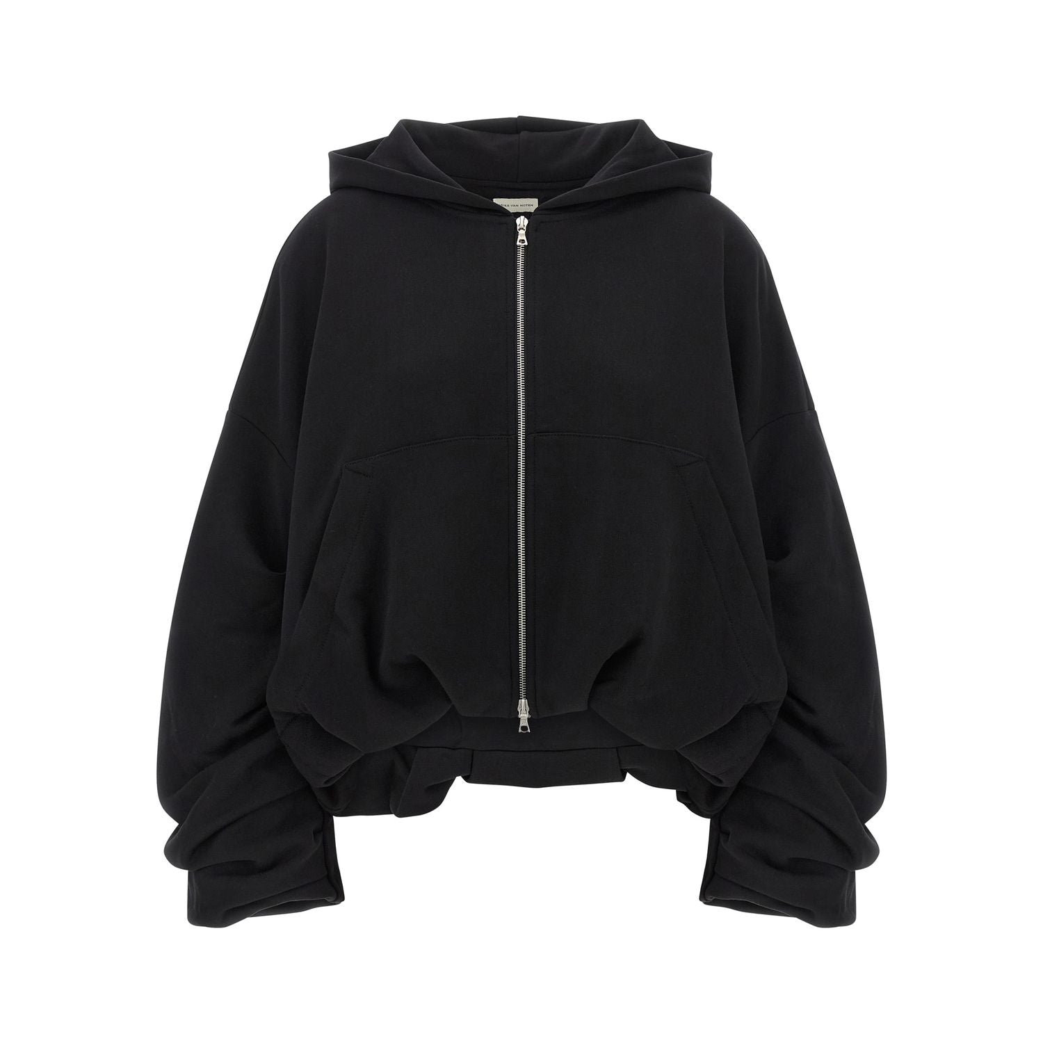 Dries Van Noten Black Cotton Hoodie
