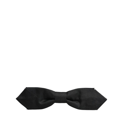 Dolce & Gabbana Men Black Polyester Adjustable Neck Papillon Bow Tie
