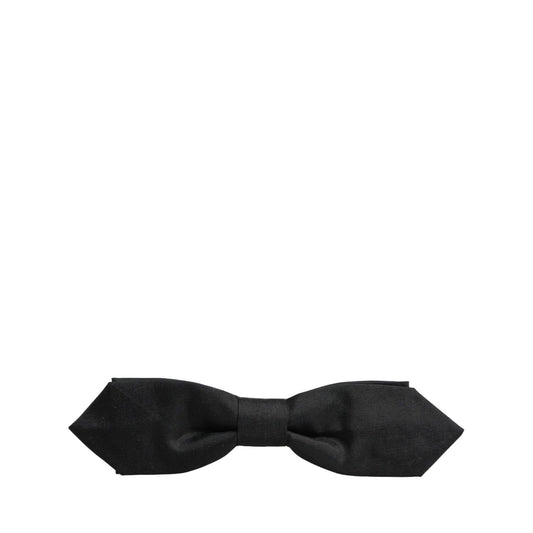 Dolce & Gabbana Men Black Polyester Adjustable Neck Papillon Bow Tie
