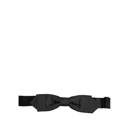 Dolce & Gabbana Men Black Polyester Adjustable Neck Papillon Bow Tie