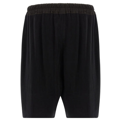 Rick Owens Black Cotton Bermuda Shorts