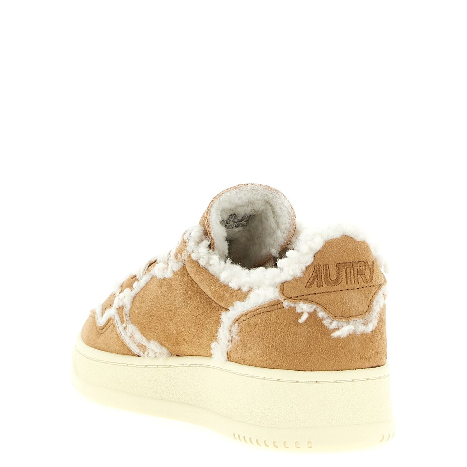 Autry Brown Lambskin Low Top Sneakers
