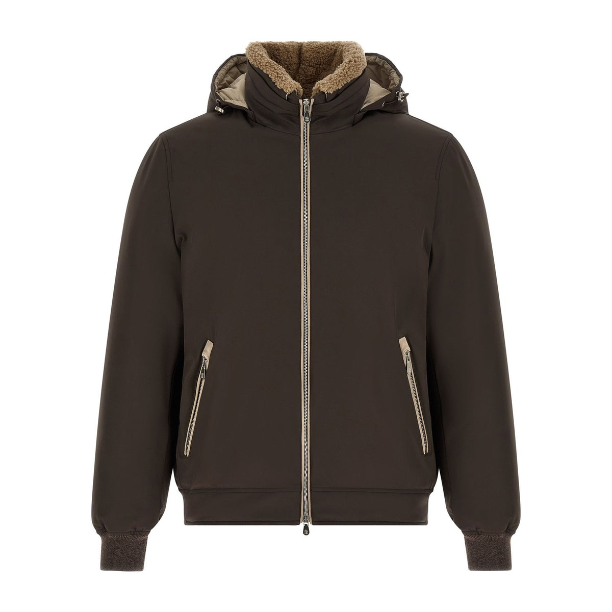 Brunello Cucinelli Brown Polyamide Full-Length Jacket