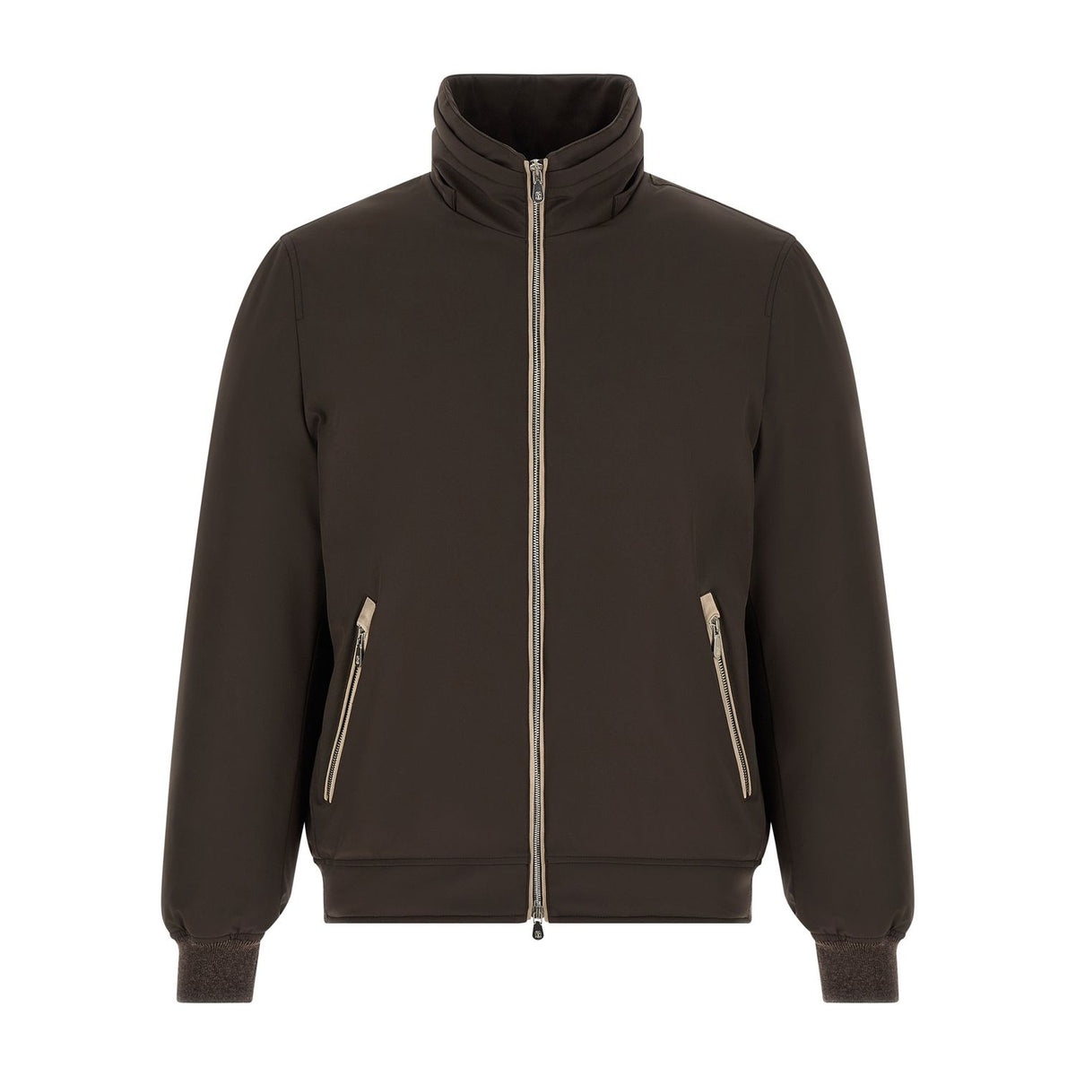 Brunello Cucinelli Brown Polyamide Full-Length Jacket