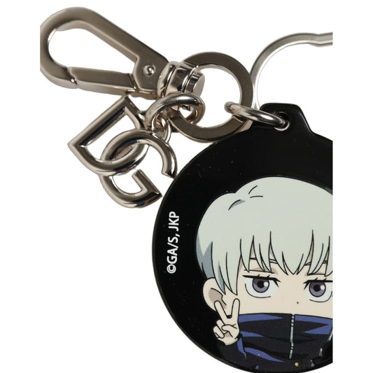 Dolce & Gabbana Black Kaisen Toge Inumaki Charm Metal Keychain Keyring