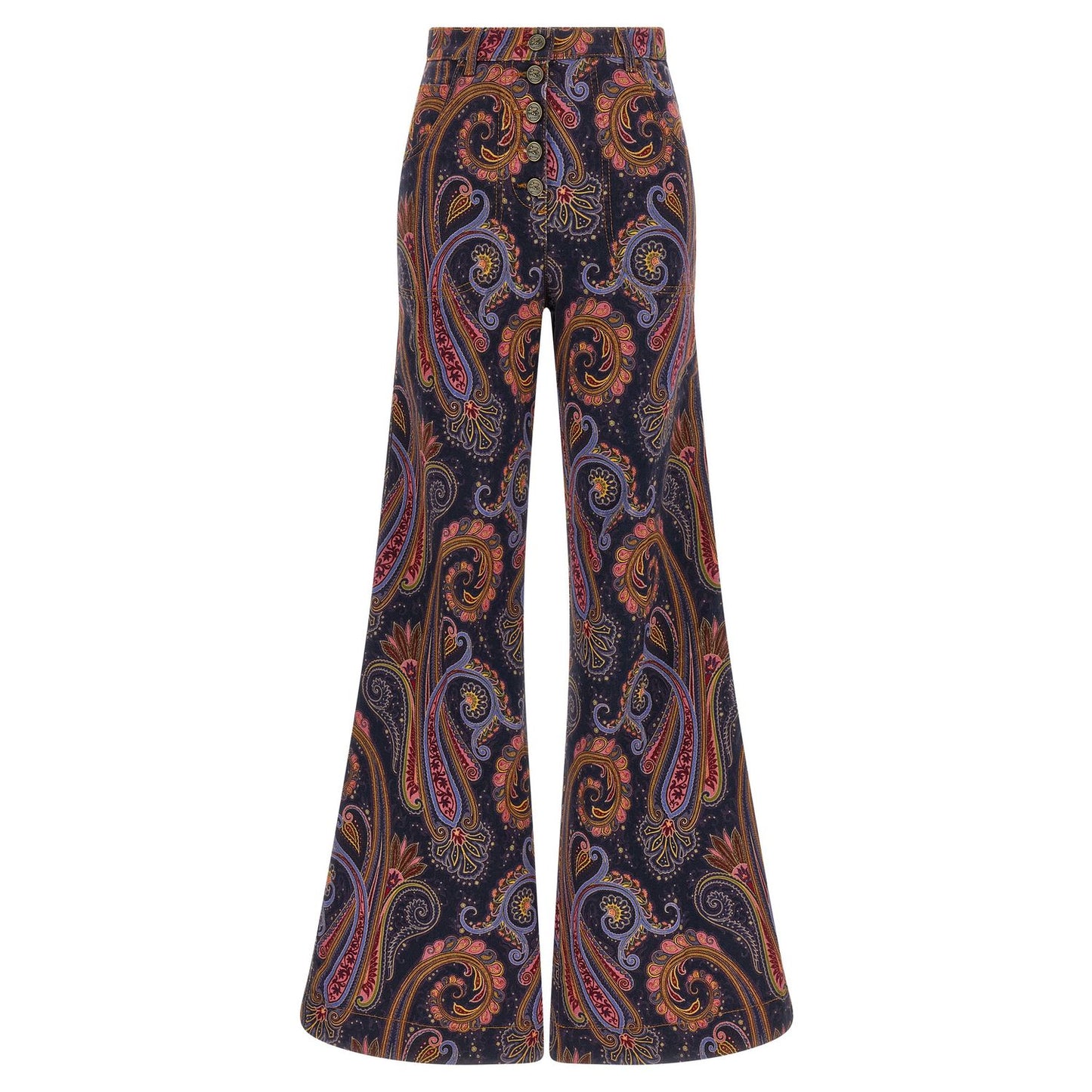 Etro Multicolor Cotton Flared Jeans