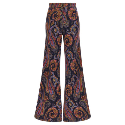 Etro Multicolor Cotton Flared Jeans