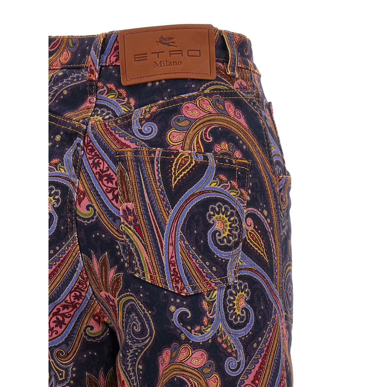 Etro Multicolor Cotton Flared Jeans