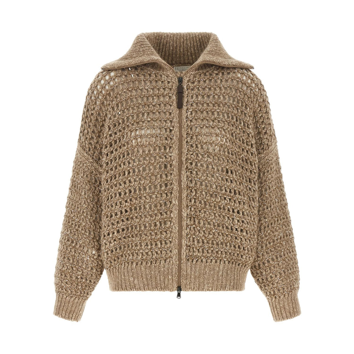 Brunello Cucinelli Beige Elastane Cardigan