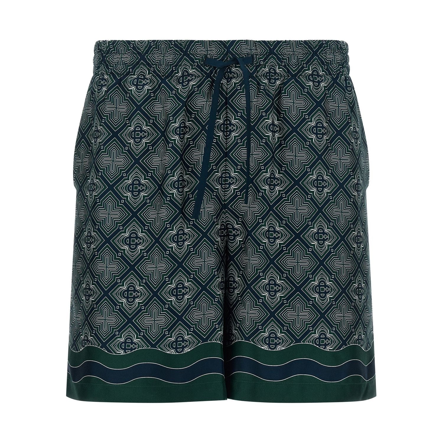 Casablanca Multicolor Silk Bermuda Shorts
