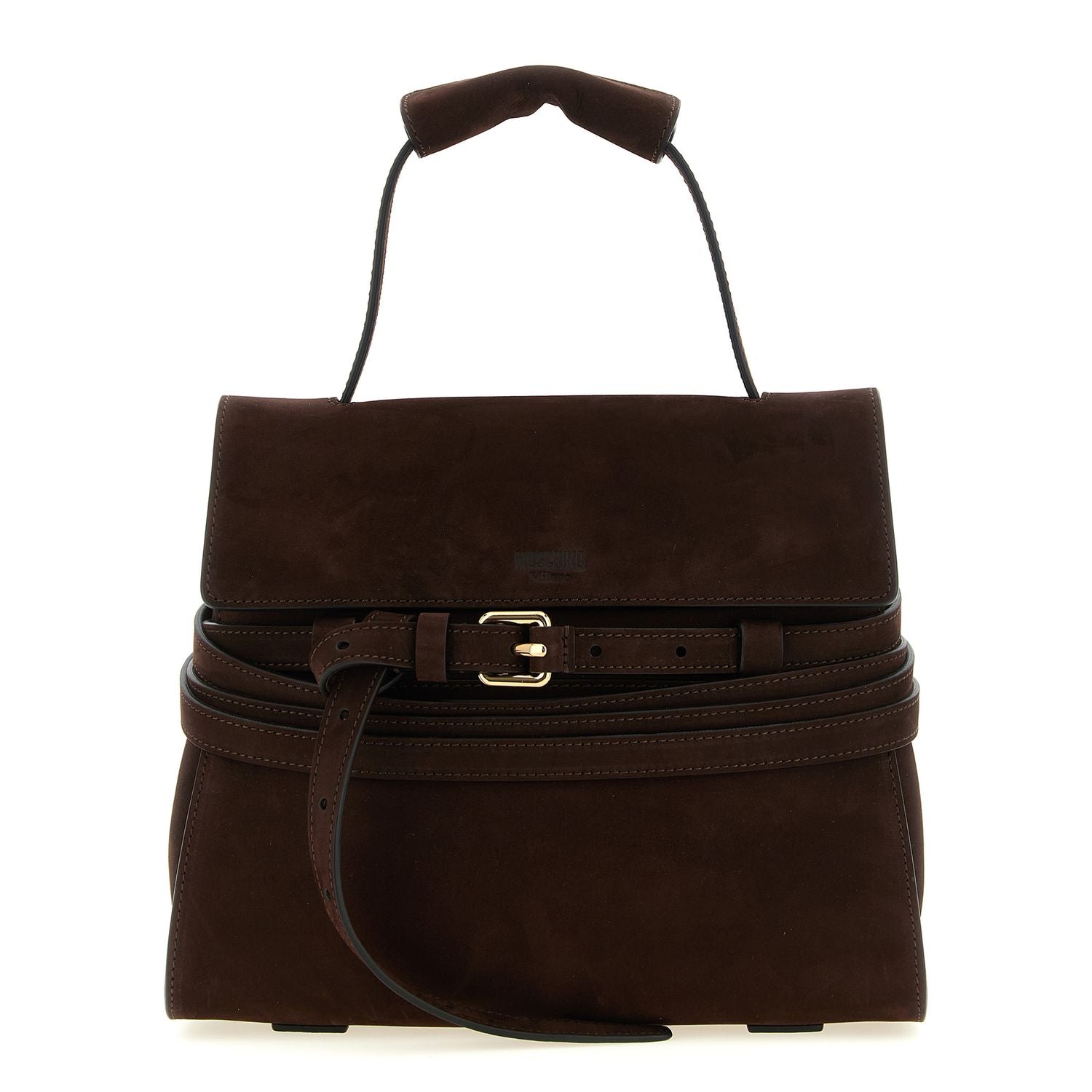 Moschino Brown Calfskin Handbag