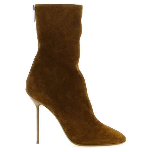 Paris Texas Brown Calfskin Ankle Boots