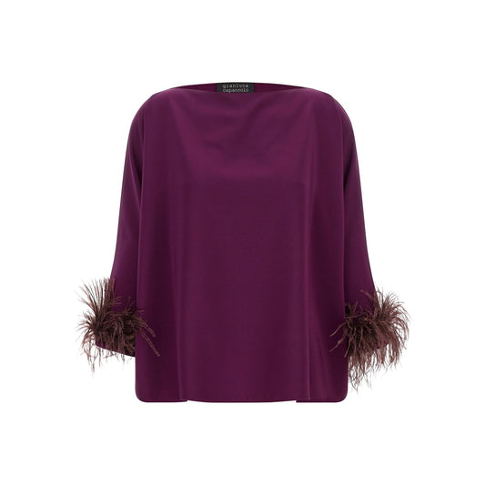 Gianluca Capannolo Purple Viscose Blouse