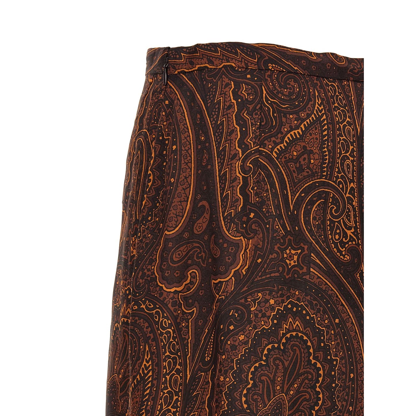 Etro Brown Silk Mini Skirt