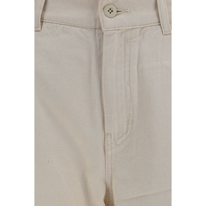 Max Mara White Cotton Casual Pants