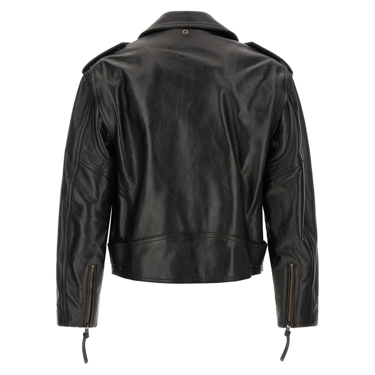 Balmain Black Calfskin Leather Jacket
