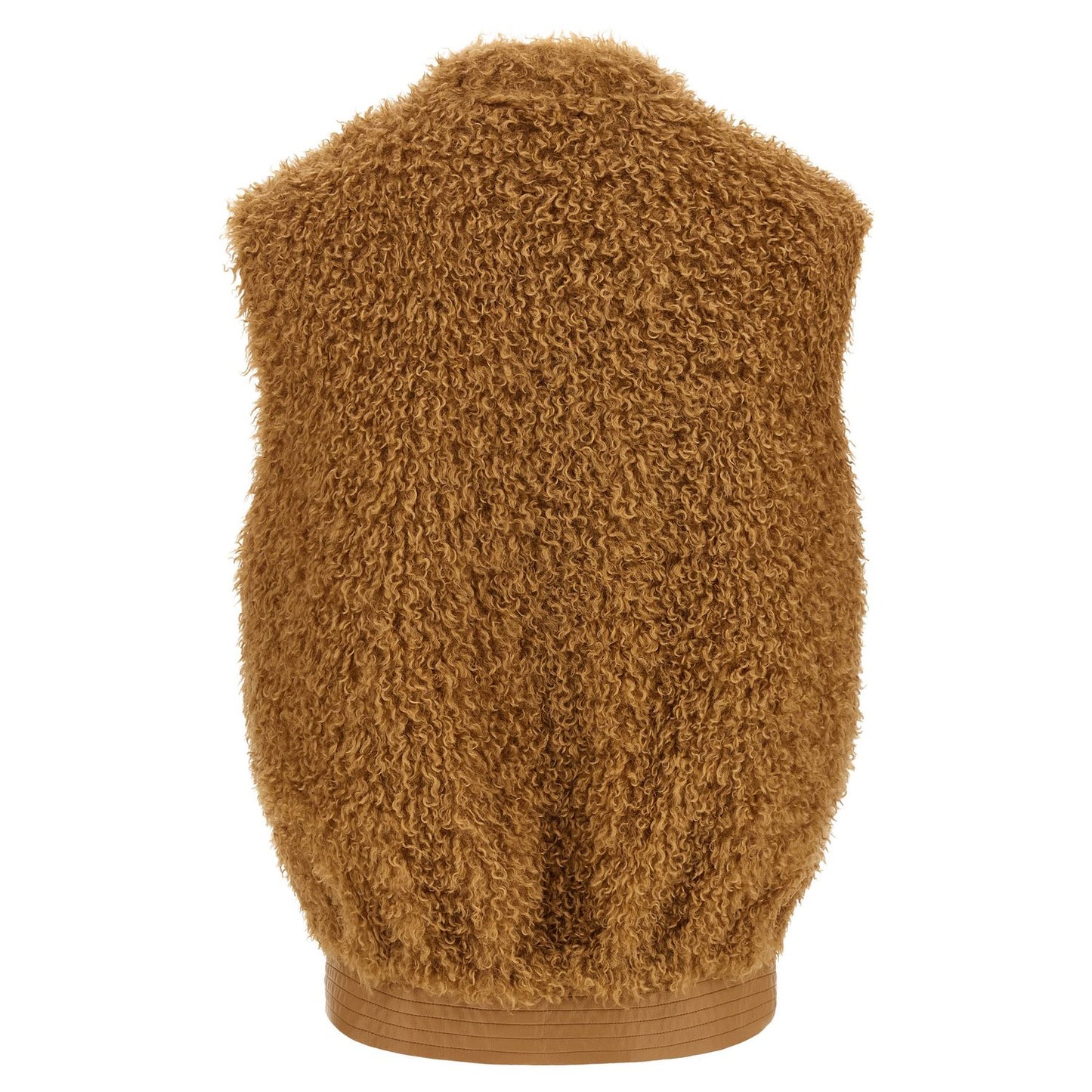 Twinset Brown Polyester Sleeveless Jacket