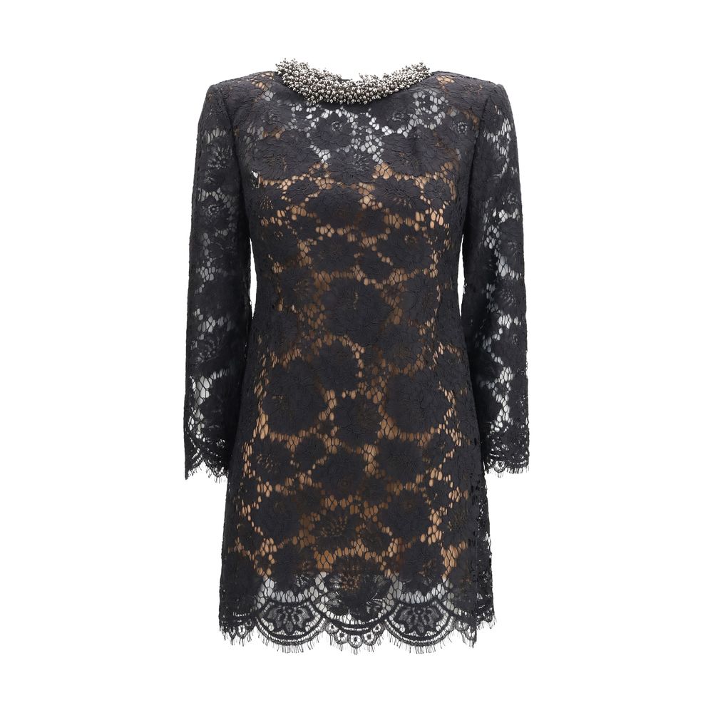 Self-Portrait Black Polyamide Cocktail Dress