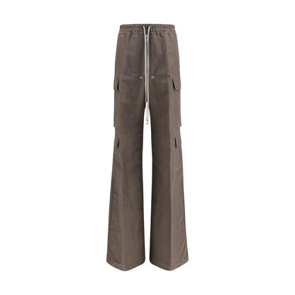 Rick Owens Brown Ramie Cargo Pants