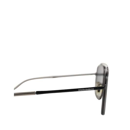 Dolce & Gabbana Women DG2262 Black Metal Square Frame Eyewear Sunglasses