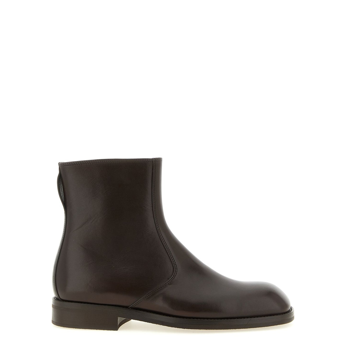 Lemaire Brown Lamb Leather Ankle Boots