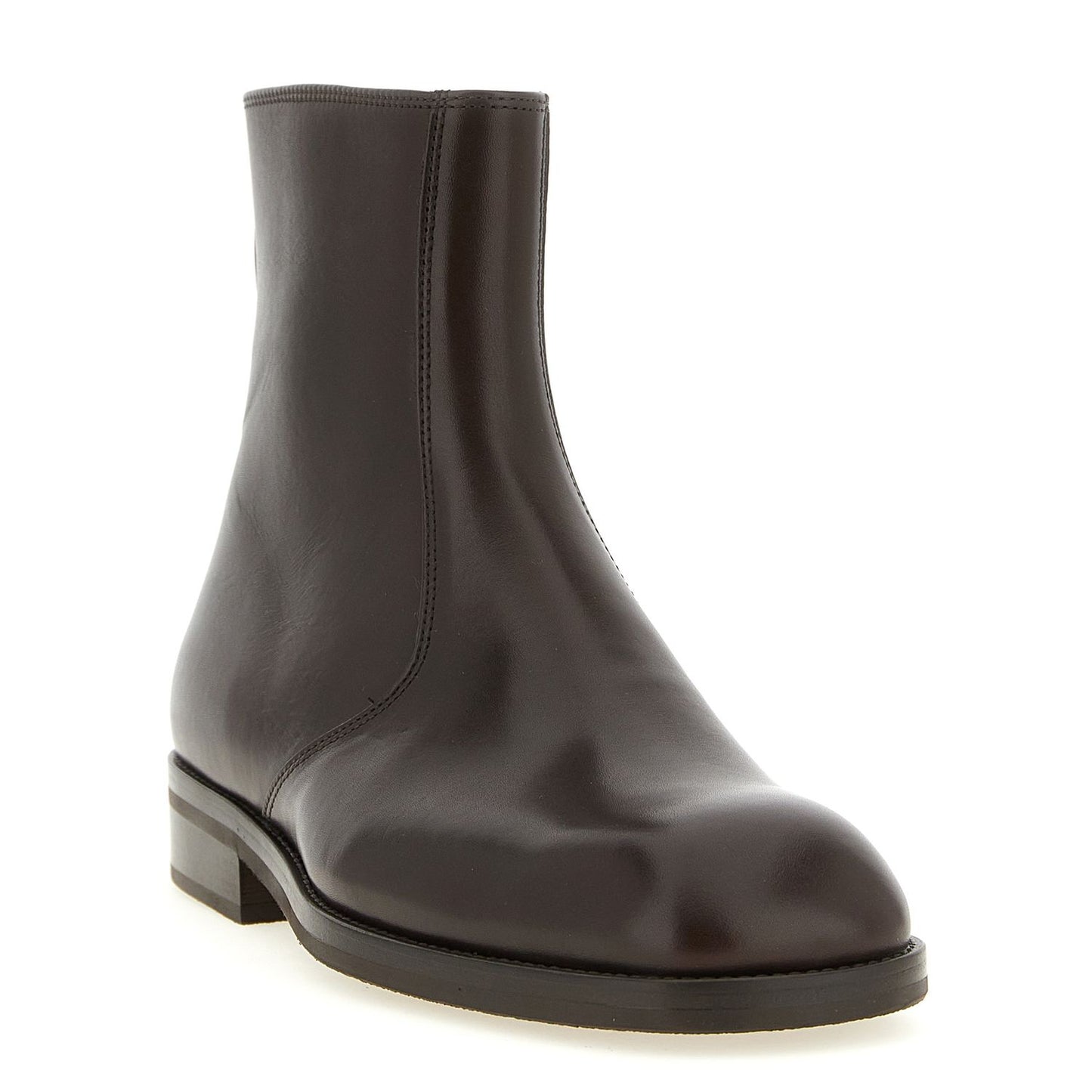 Lemaire Brown Lamb Leather Ankle Boots